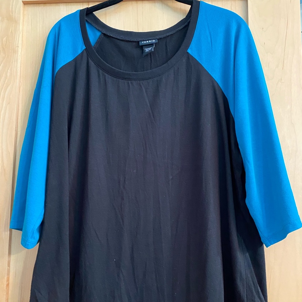 Torrid baseball style tee.